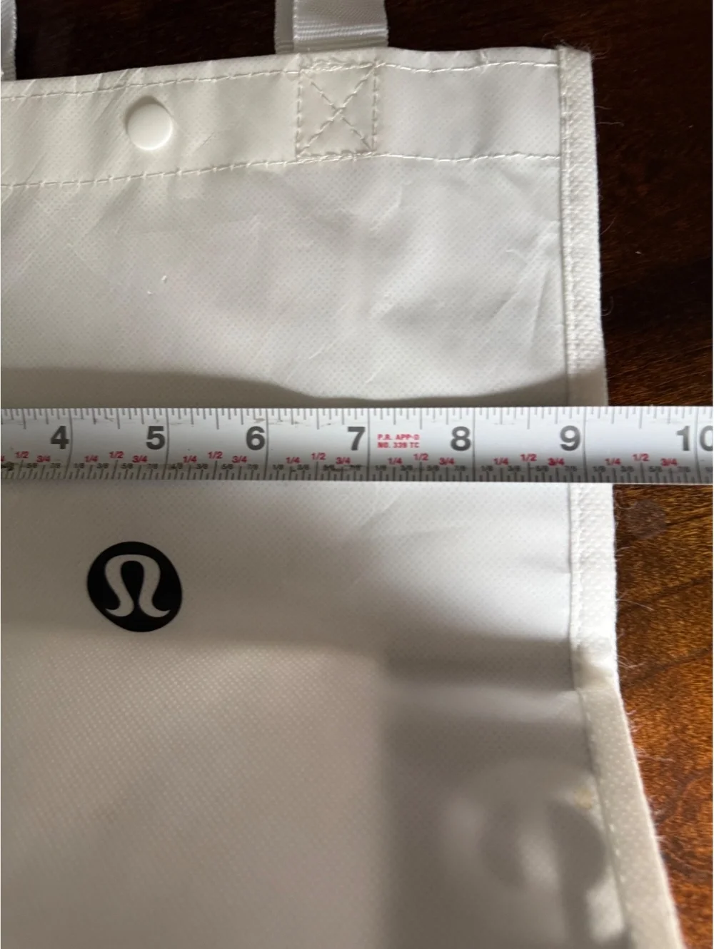 Lululemon White Tote Bag with Logo
